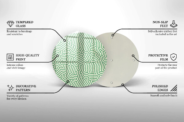 Chopping board glass Abstraction lines
