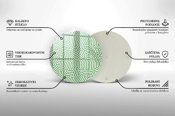 Chopping board glass Abstraction lines
