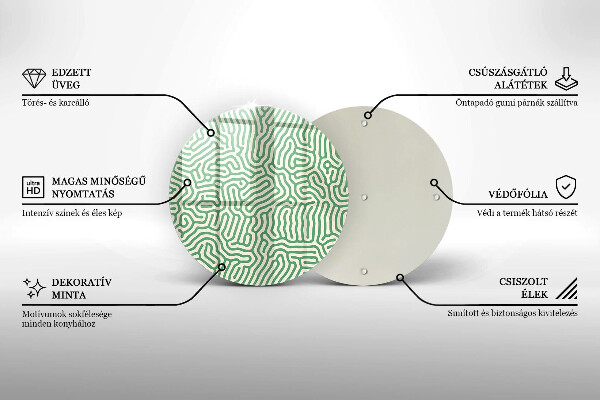Chopping board glass Abstraction lines