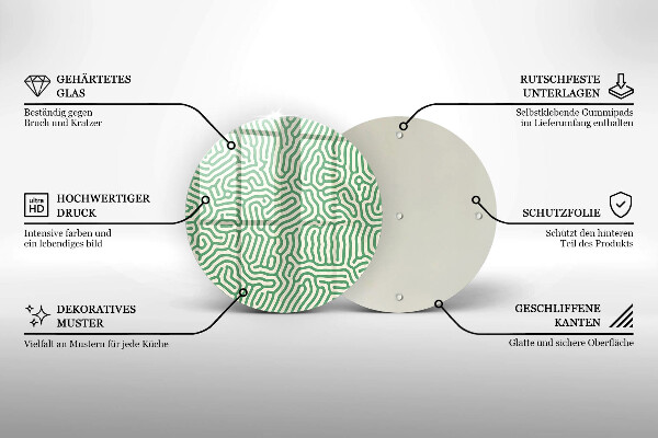 Chopping board glass Abstraction lines