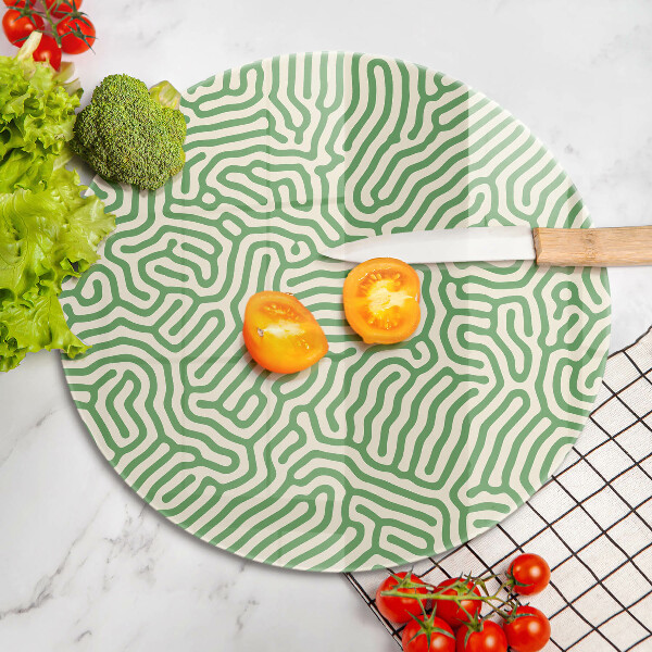 Chopping board glass Abstraction lines