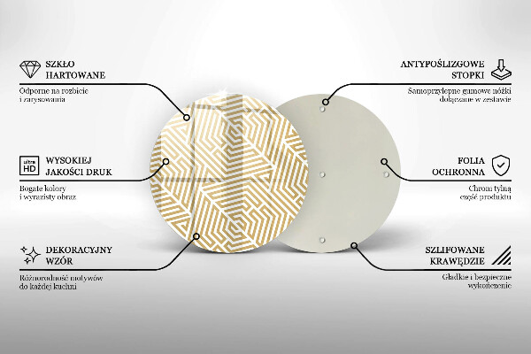 Chopping board glass Geometric lines