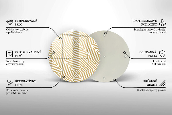 Chopping board glass Geometric lines