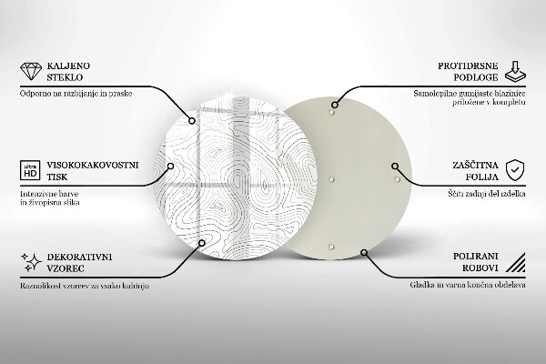 Chopping board glass Abstraction shapes