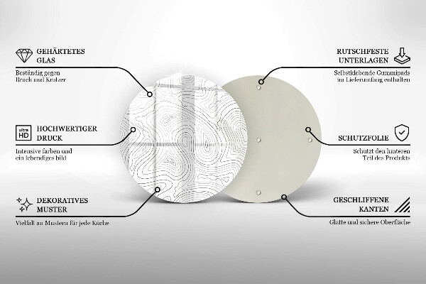 Chopping board glass Abstraction shapes