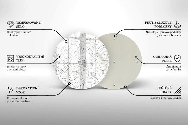 Chopping board glass Abstraction shapes