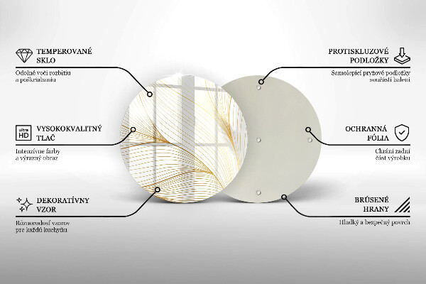 Chopping board glass Modern Line pattern