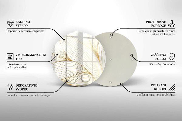 Chopping board glass Modern Line pattern