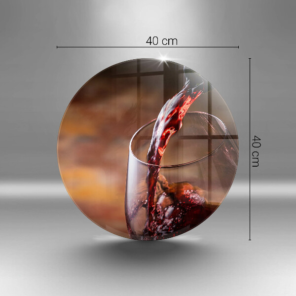 Chopping board glass Red wine and glass