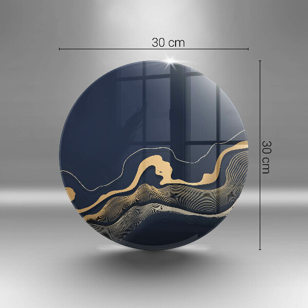 Chopping board glass Abstraction golden lines