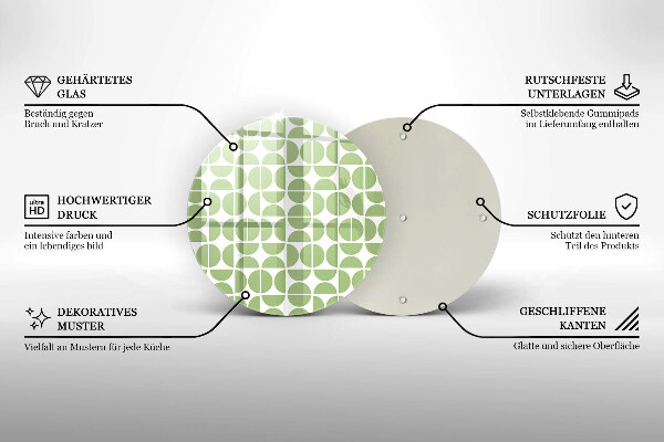 Chopping board glass Boho shapes