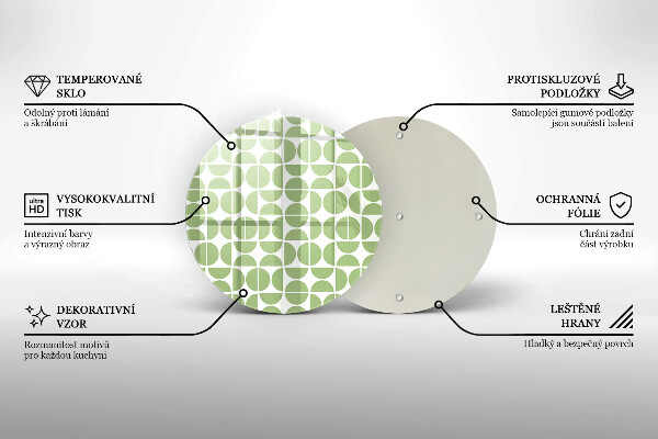 Chopping board glass Boho shapes