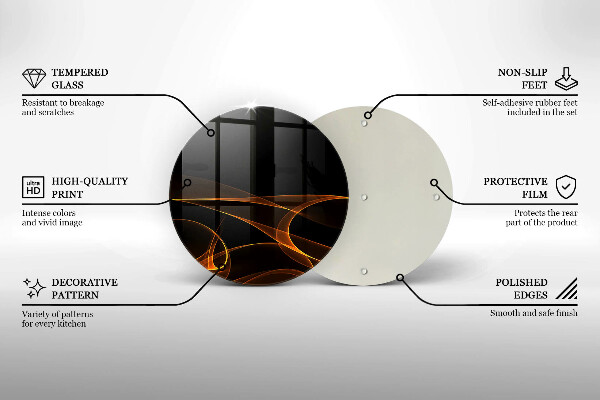 Chopping board glass Abstract lines