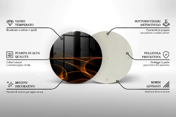 Chopping board glass Abstract lines