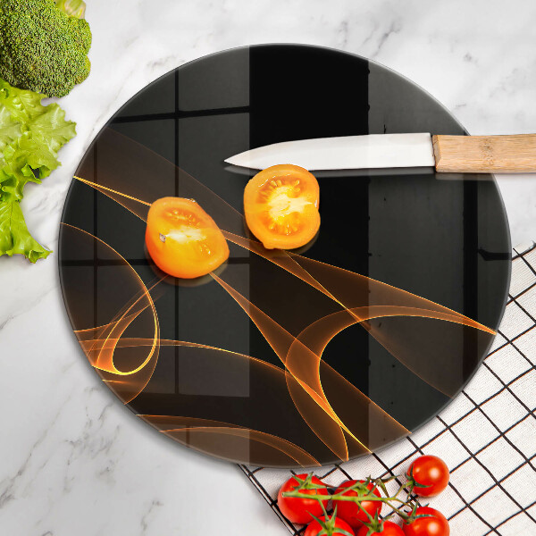 Chopping board glass Abstract lines
