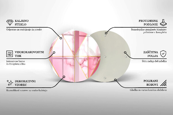 Chopping board glass Geometric marble
