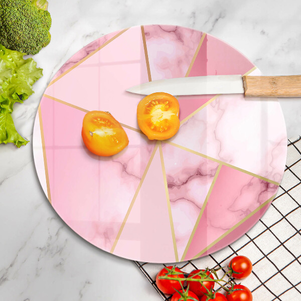 Chopping board glass Geometric marble