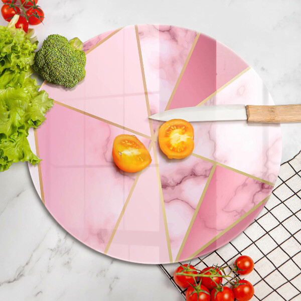 Chopping board glass Geometric marble