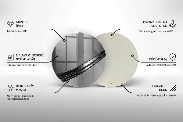 Glass cutting board Metal abstraction