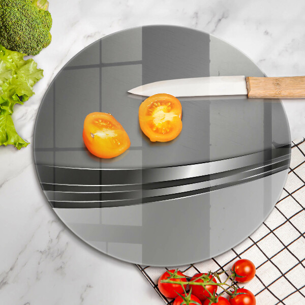 Glass cutting board Metal abstraction