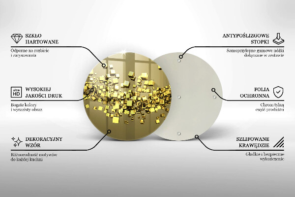 Chopping board glass Abstraction 3D geometry