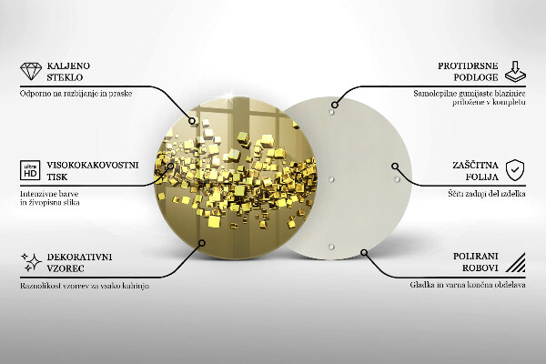 Chopping board glass Abstraction 3D geometry