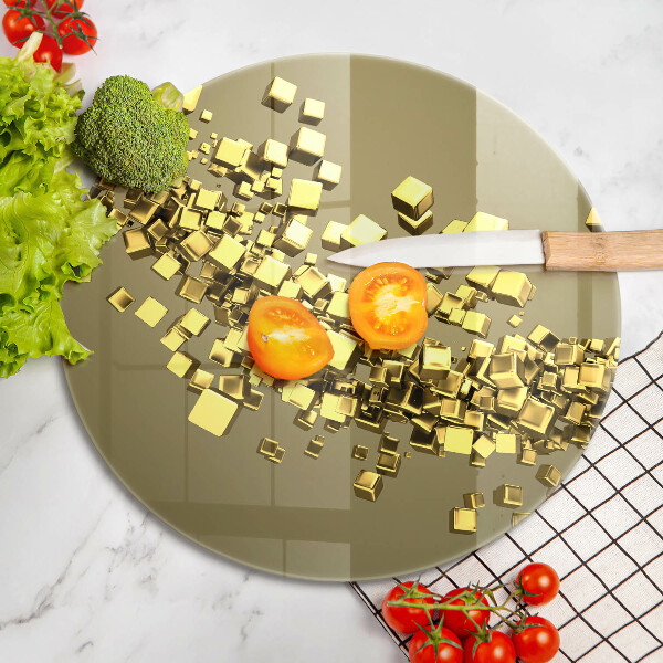 Chopping board glass Abstraction 3D geometry
