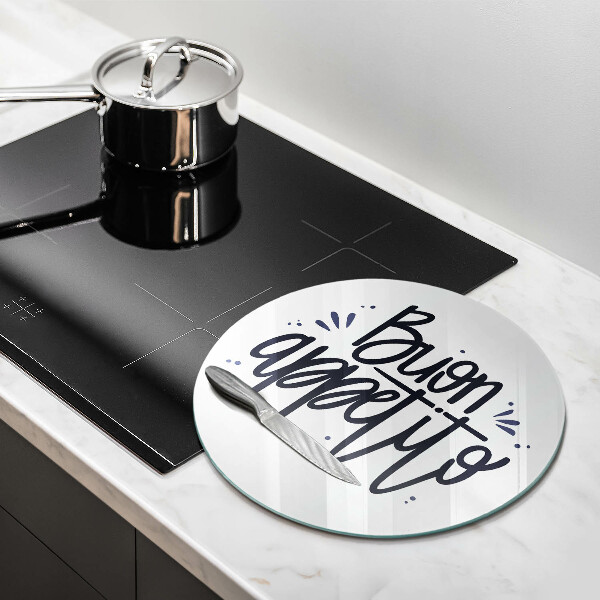 Glass cutting board The inscription Buon Appetito