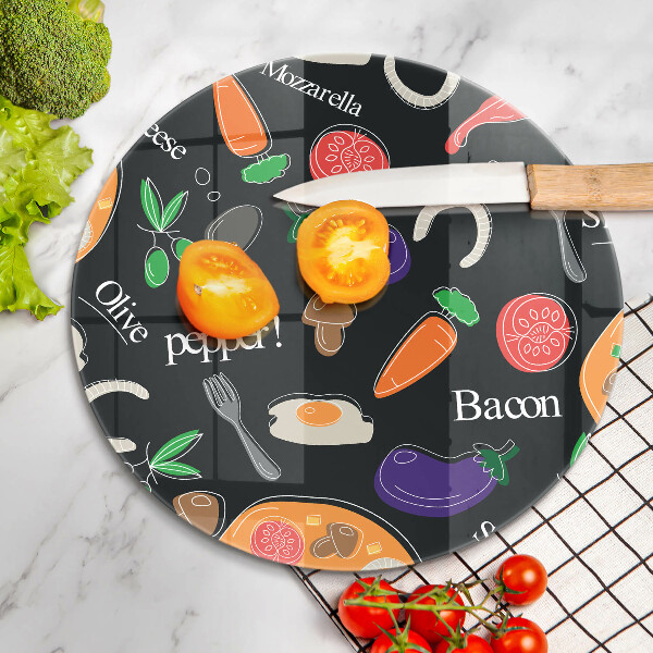 Chopping board glass Food illustration