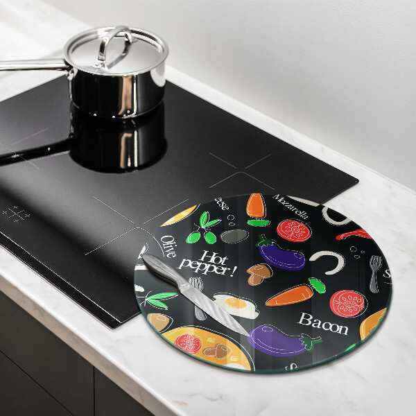 Chopping board glass Food illustration