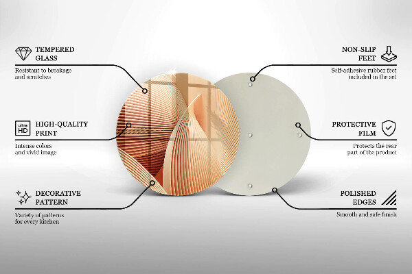 Glass cutting board Modern composition