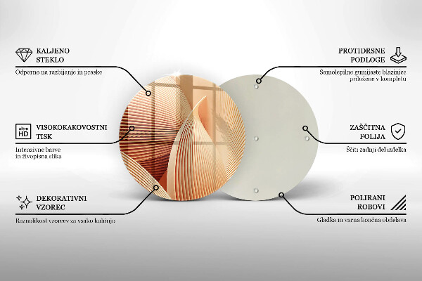 Glass cutting board Modern composition