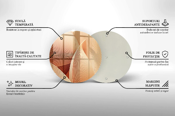 Glass cutting board Modern composition