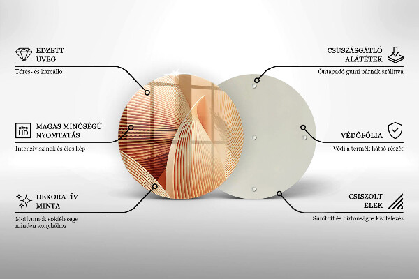 Glass cutting board Modern composition
