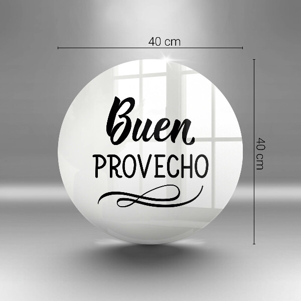 Chopping board glass The inscription Buen Provecho