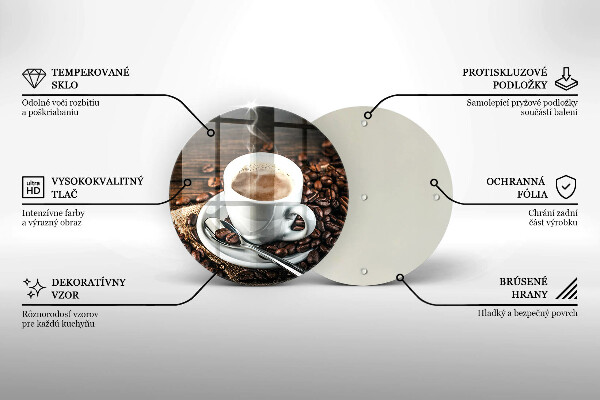 Chopping board Cup and coffee beans