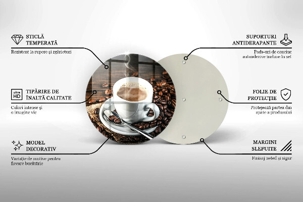 Chopping board Cup and coffee beans