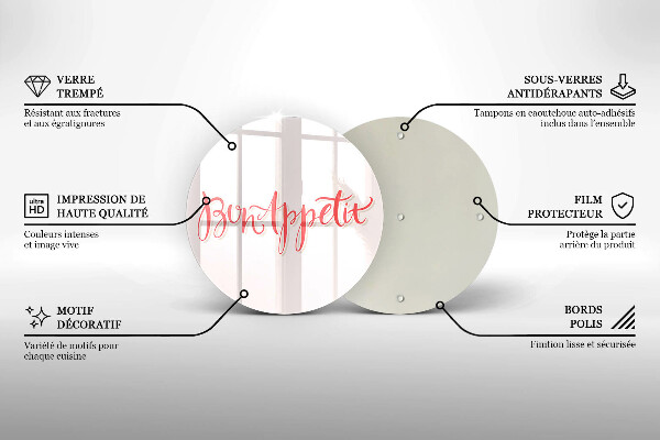 Chopping board Kitchen inscription Bon Appetit