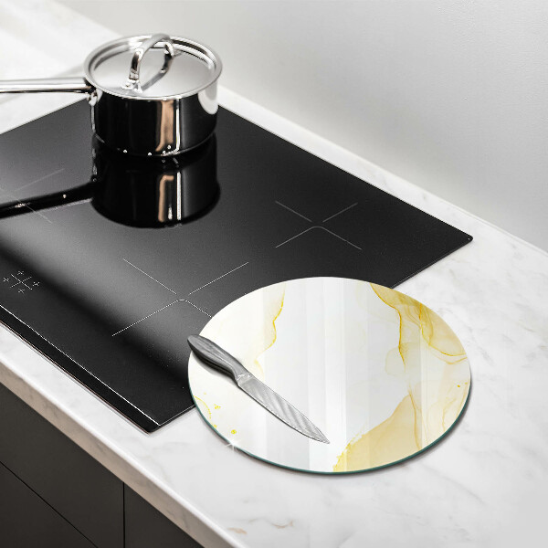 Chopping board glass Golden abstraction