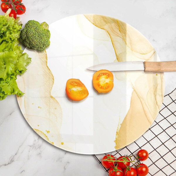 Chopping board glass Golden abstraction