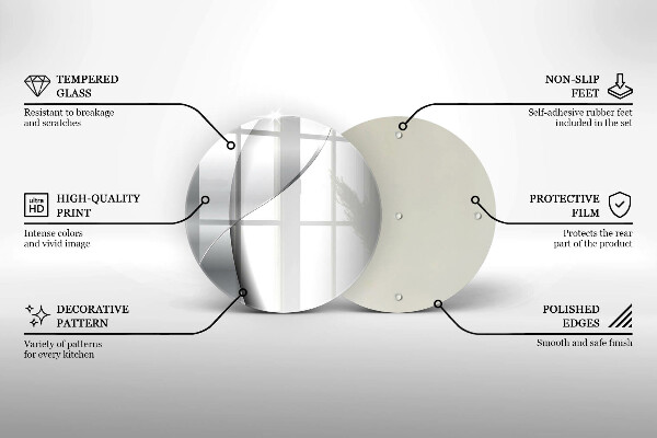 Chopping board glass Silver metal abstraction