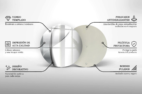 Chopping board glass Silver metal abstraction
