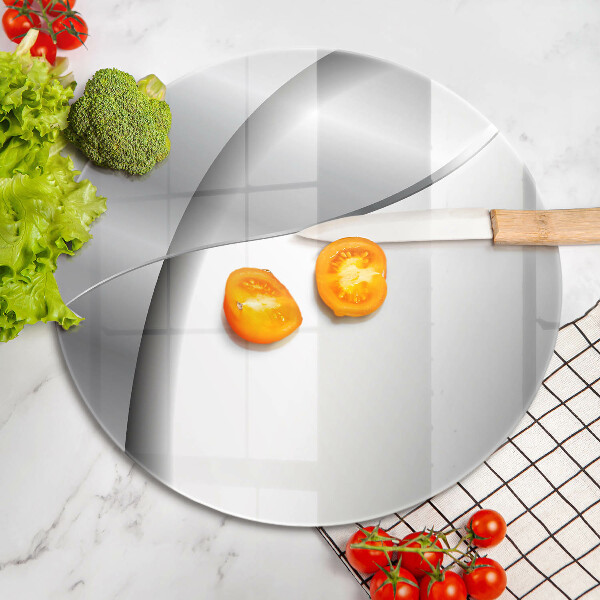 Chopping board glass Silver metal abstraction