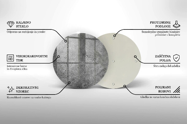 Chopping board glass Concrete stone texture