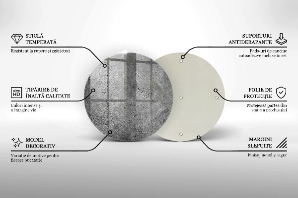 Chopping board glass Concrete stone texture