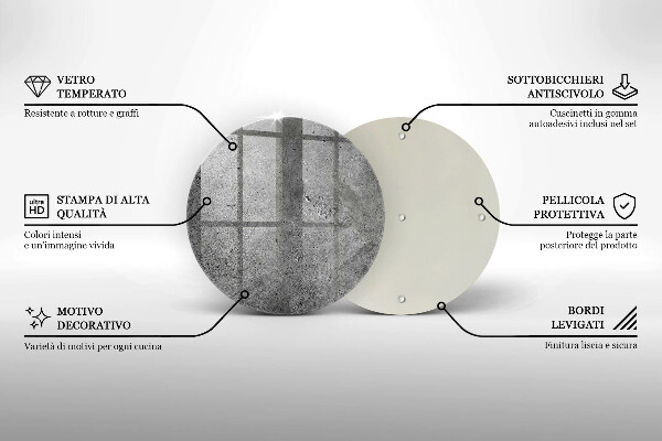 Chopping board glass Concrete stone texture