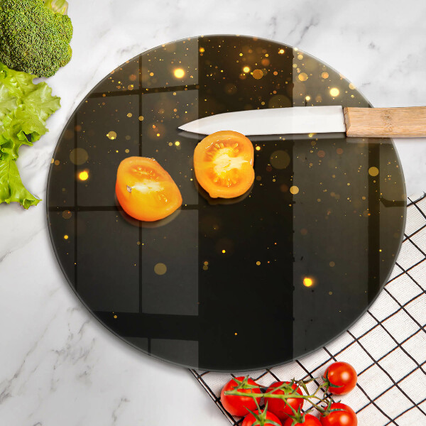 Chopping board Golden glitter