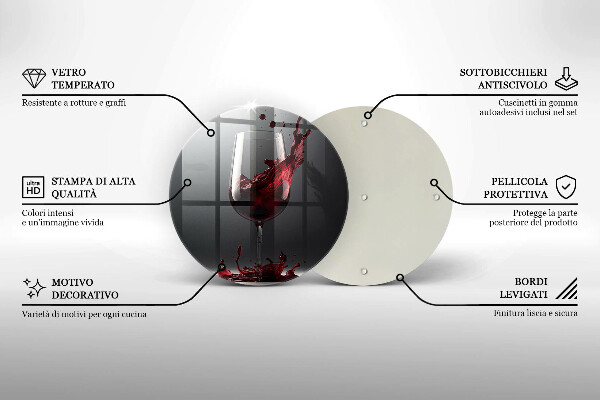 Chopping board Red wine in a glass
