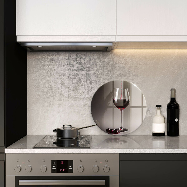 Chopping board Glass and grapes