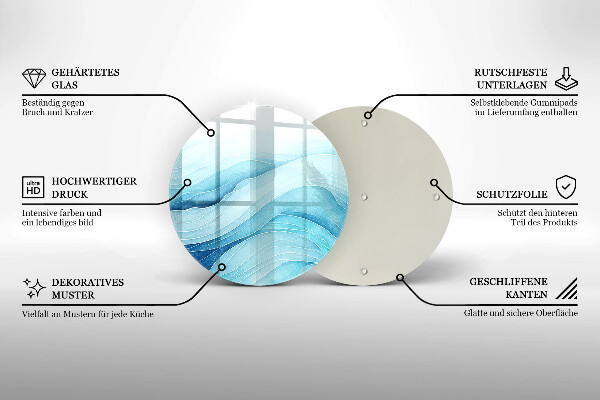 Chopping board Abstract waves